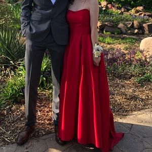 Red Betsy & Adam high low dress